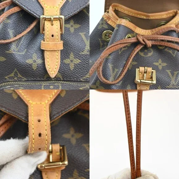LOUIS VUITTON Mini Montsouris Backpack Bag Monogram Leather Brown M51137 78KC503 - Picture 15 of 16